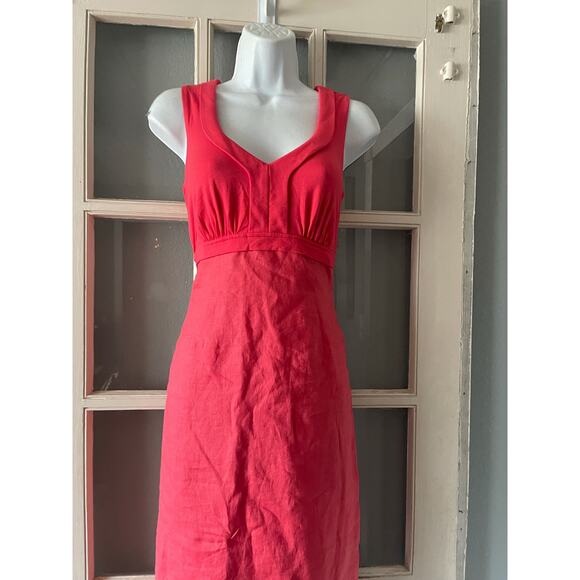 Boden LINEN & JERSEY DRESS - Picture 3 of 9
